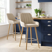 Sgabello Legno - Rosa Crema