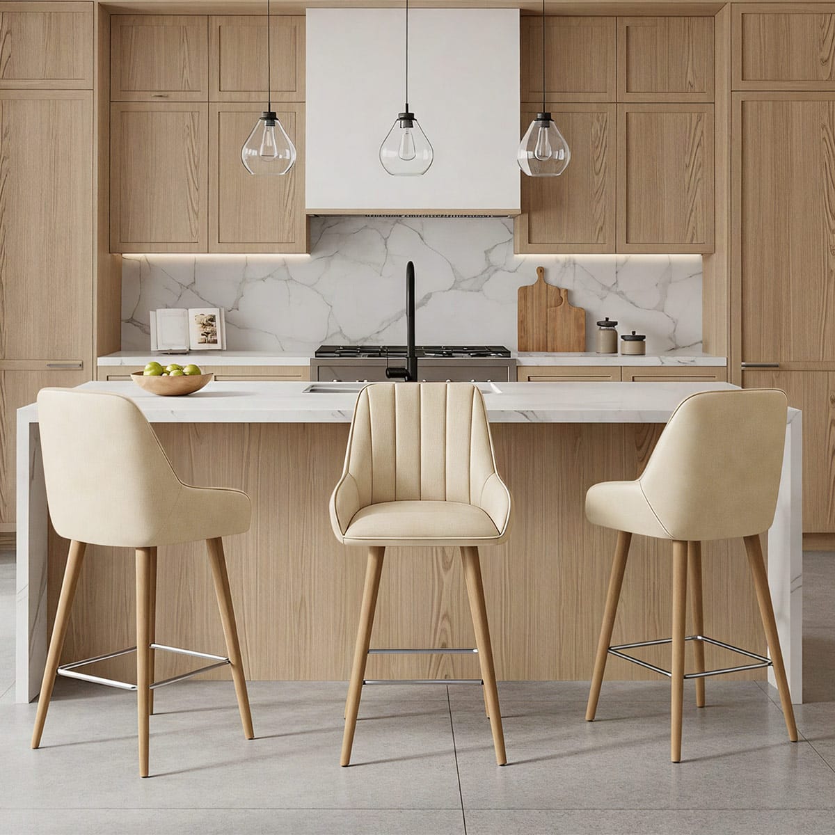 Sgabello Legno - Rosa Crema