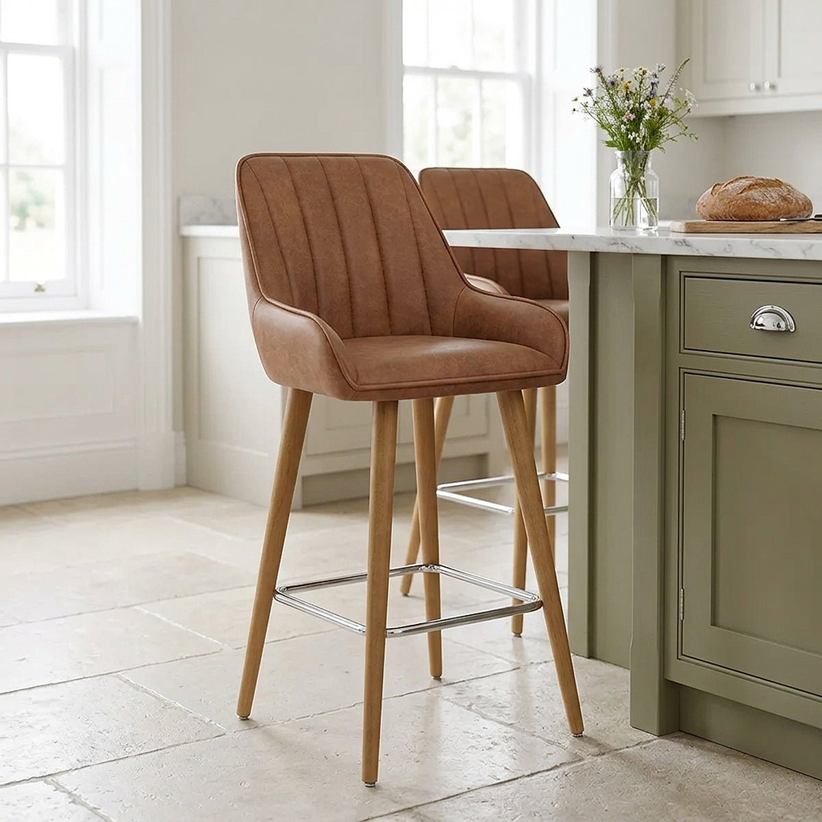 Sgabello Legno - Rosa Marrone