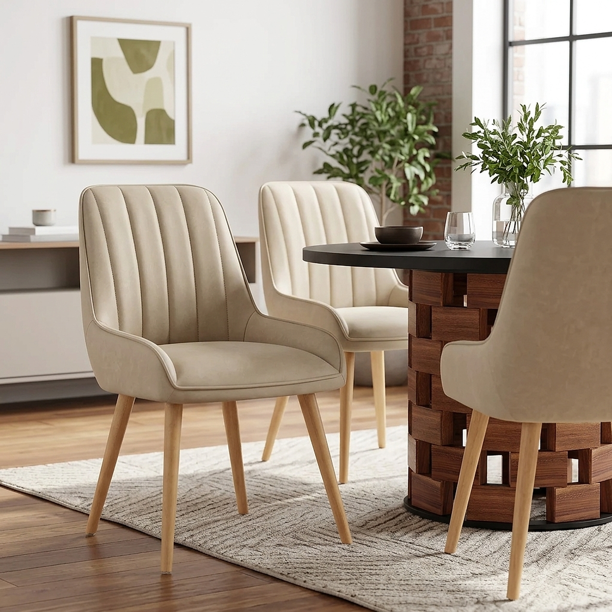 Sedia Legno - Rosa Crema