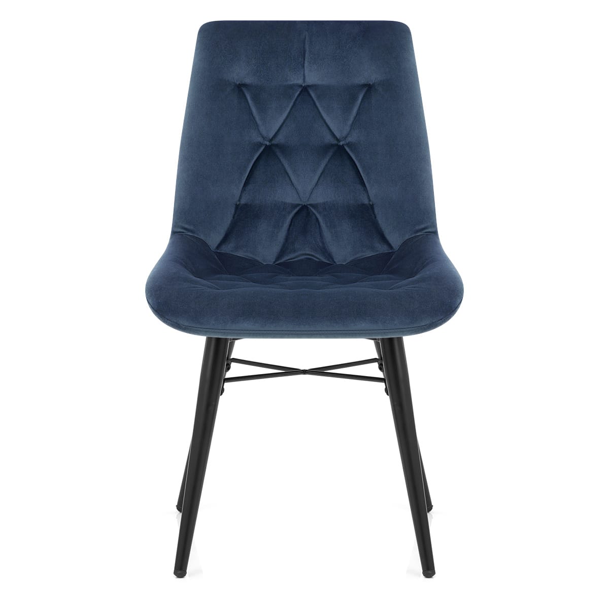 Sedia da pranzo Velluto Metallo - Roxy Blu