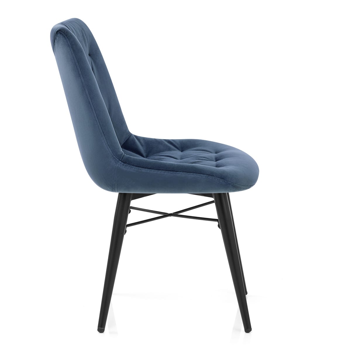 Sedia da pranzo Velluto Metallo - Roxy Blu