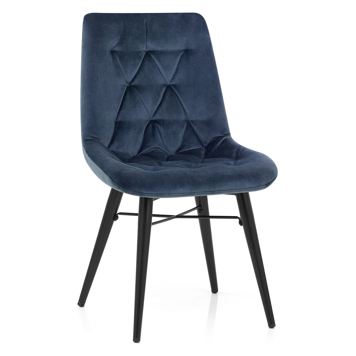 Sedia da pranzo Velluto Metallo - Roxy Blu