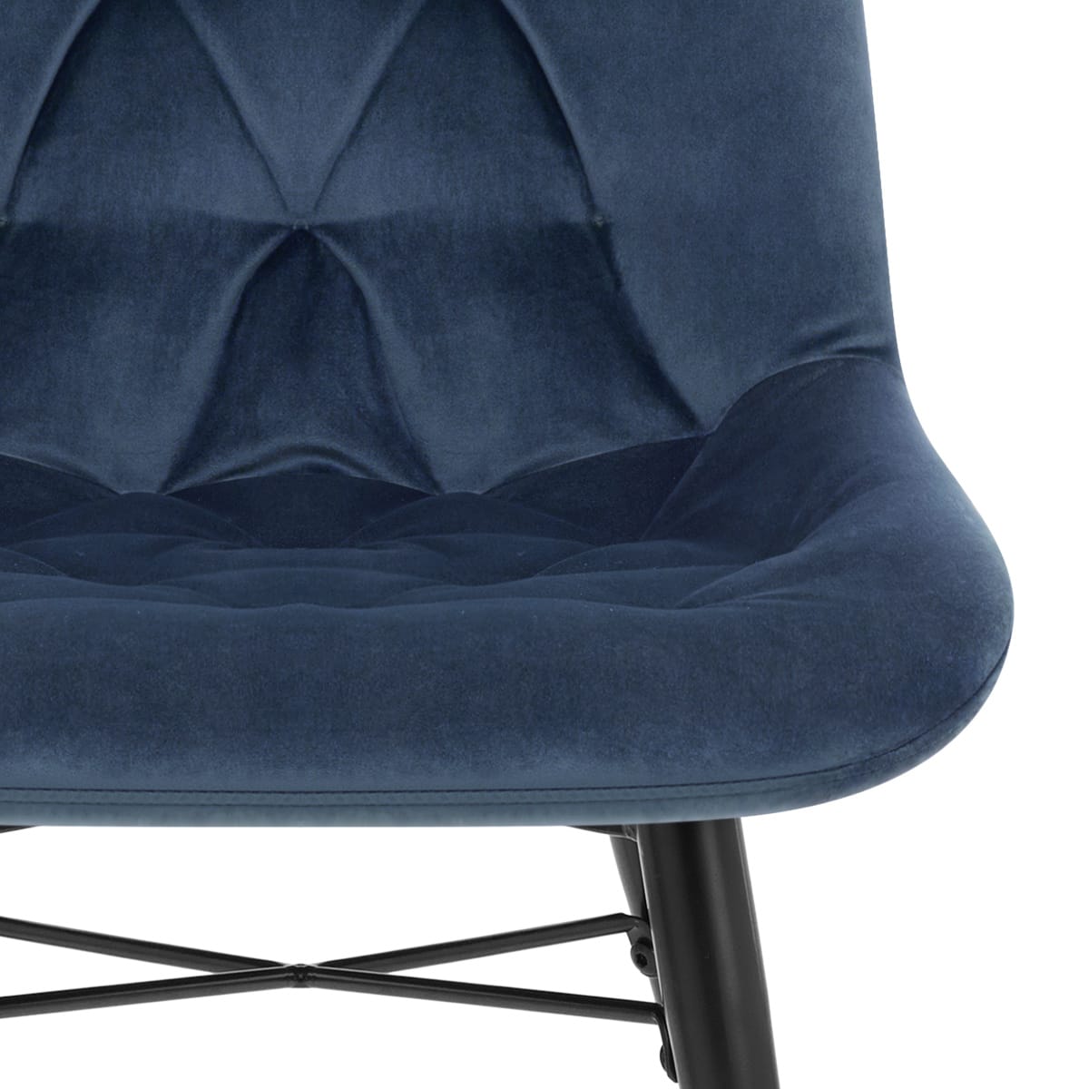Sedia da pranzo Velluto Metallo - Roxy Blu
