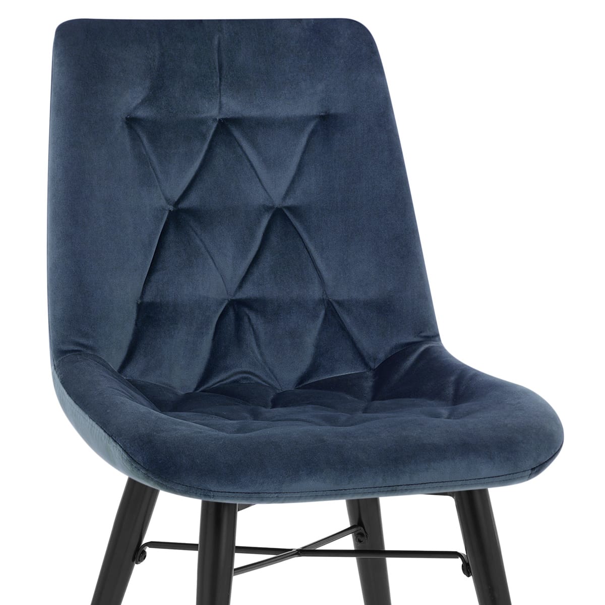 Sedia da pranzo Velluto Metallo - Roxy Blu