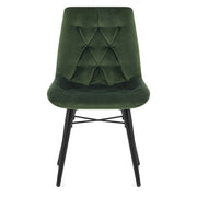 Sedia da pranzo Velluto Metallo - Roxy Verde