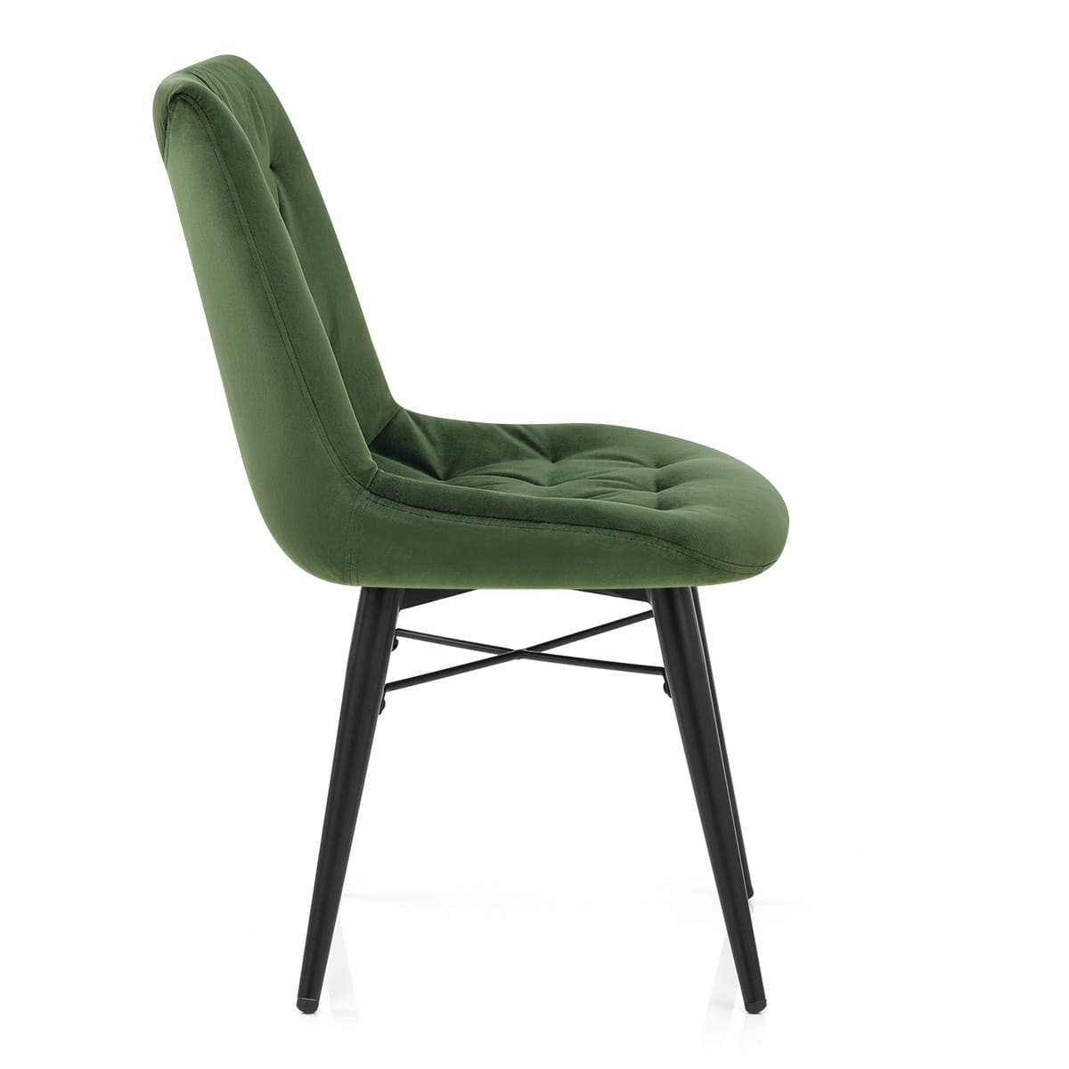 Sedia da pranzo Velluto Metallo - Roxy Verde
