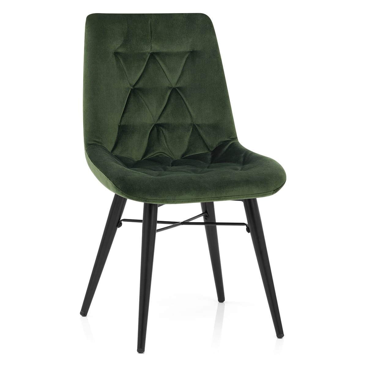 Sedia da pranzo Velluto Metallo - Roxy Verde