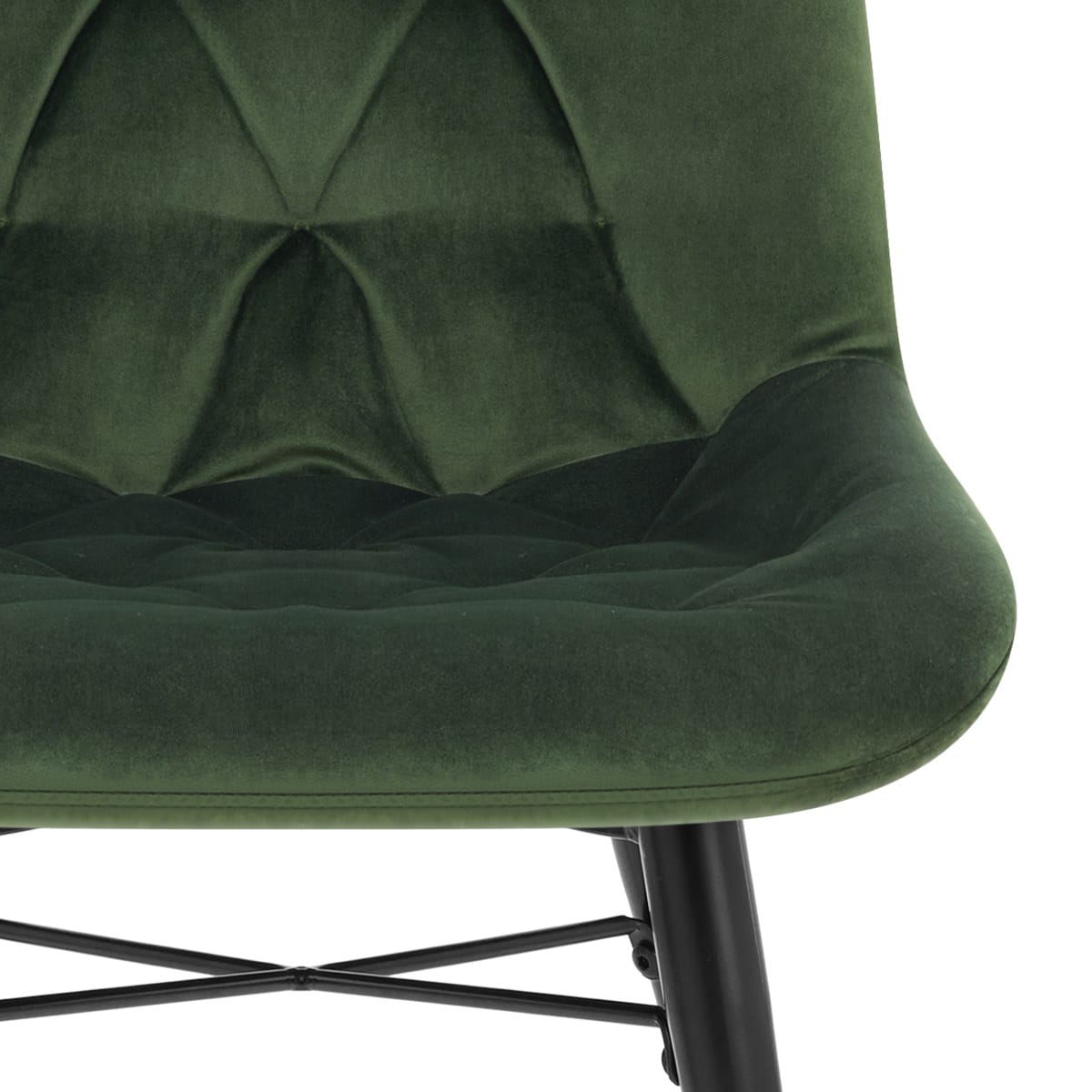 Sedia da pranzo Velluto Metallo - Roxy Verde