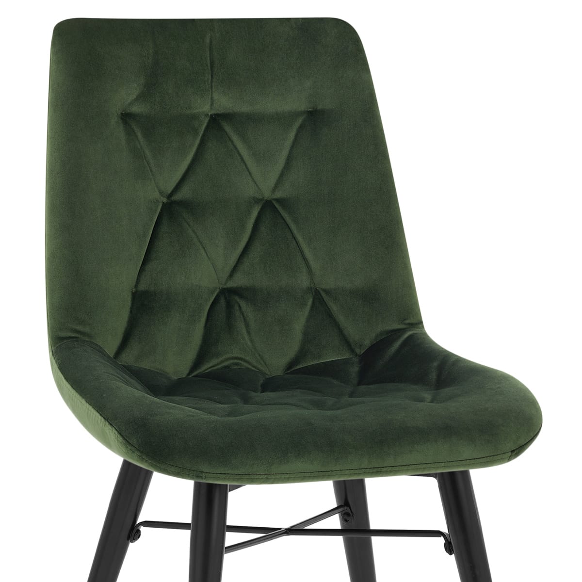 Sedia da pranzo Velluto Metallo - Roxy Verde