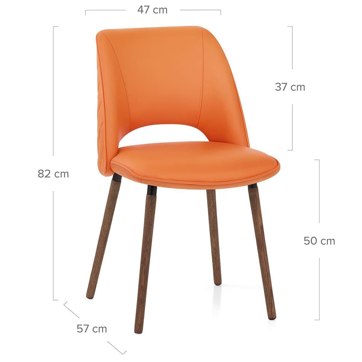 Sedia Vera Pelle - Santo Arancione