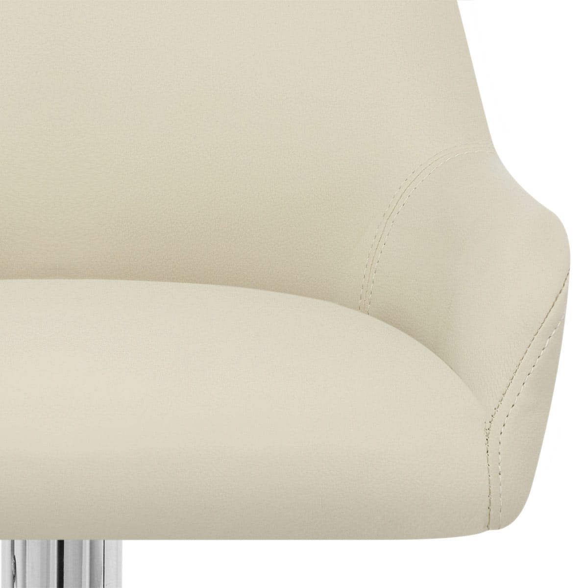Sgabello Ecopelle Cromato - Sassi Crema