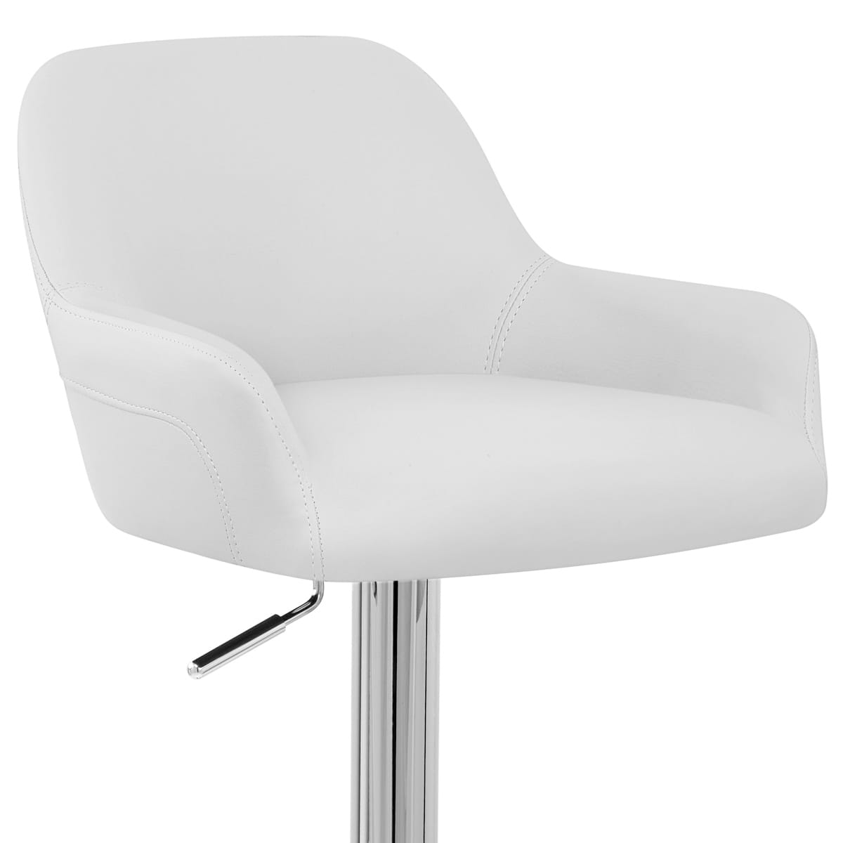 Sgabello Ecopelle Cromato - Sassi Bianco