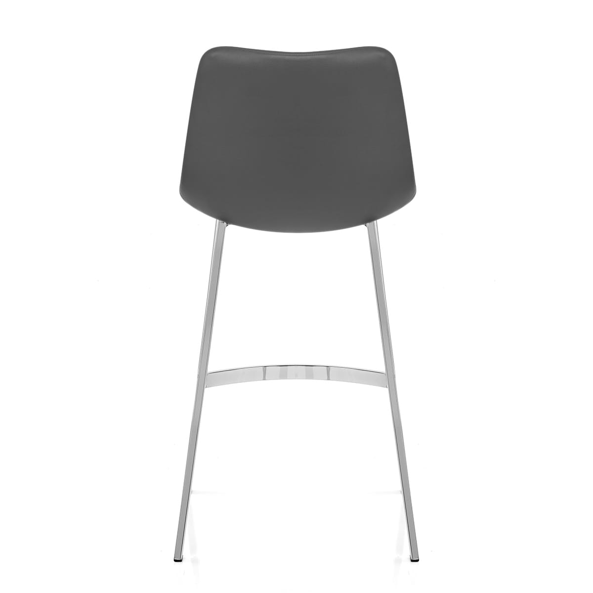 Sgabello Ecopelle Cromato - Scala Grigio