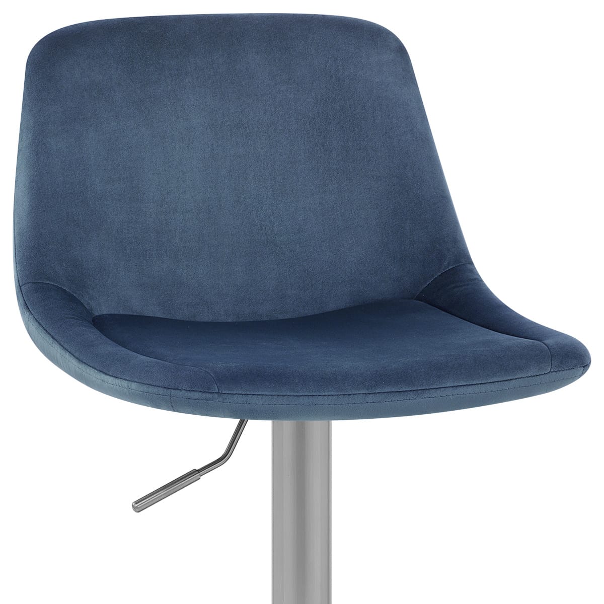 Sgabello Velluto Satinato - Scoop Blu
