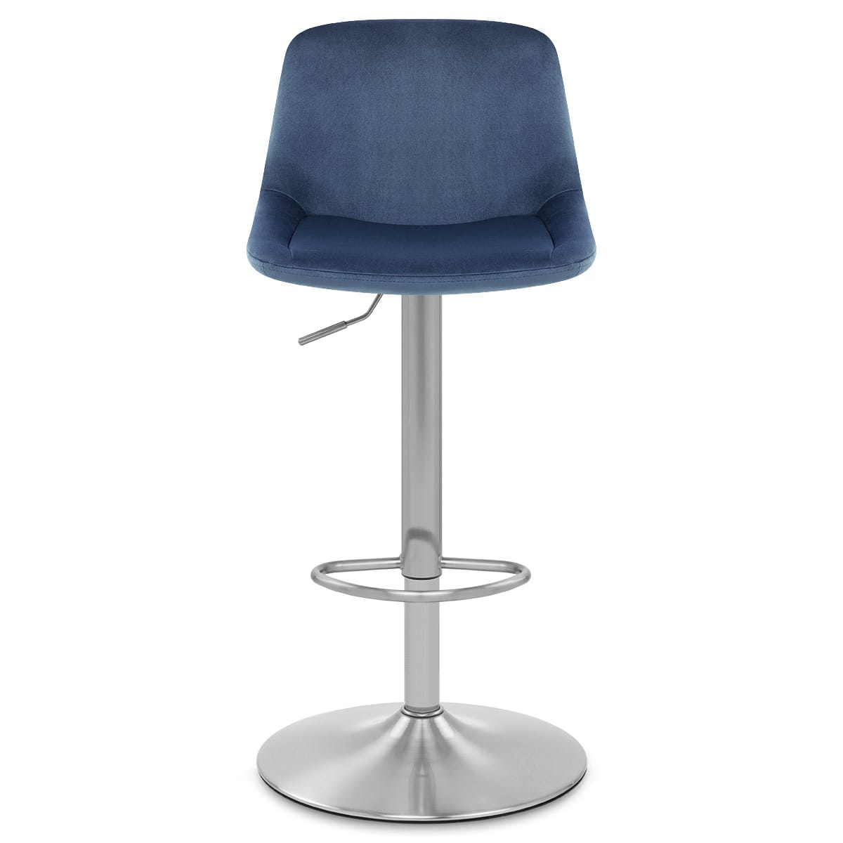Sgabello Velluto Satinato - Scoop Blu