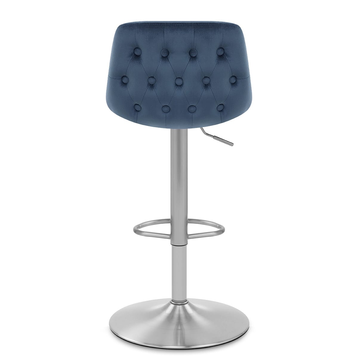 Sgabello Velluto Satinato - Scoop Blu