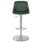 Sgabello Velluto Satinato - Scoop Verde