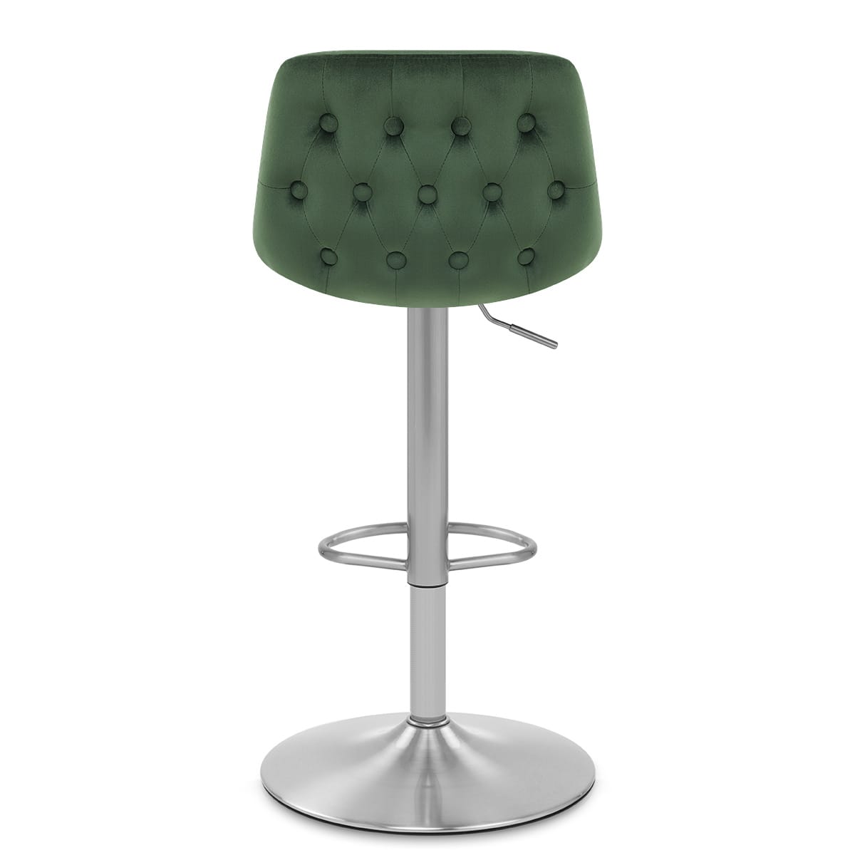 Sgabello Velluto Satinato - Scoop Verde