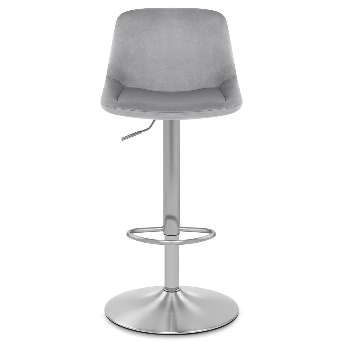 Sgabello Velluto Satinato - Scoop Grigio