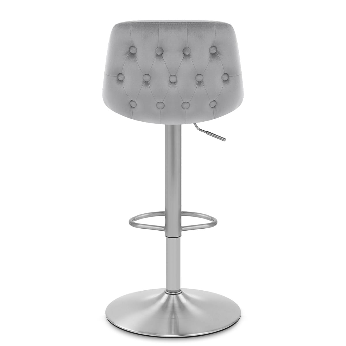 Sgabello Velluto Satinato - Scoop Grigio