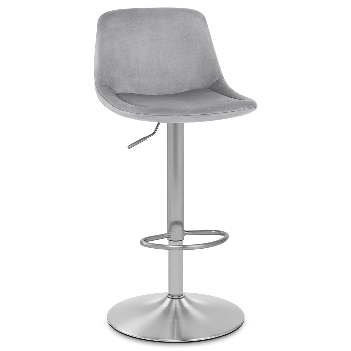 Sgabello Velluto Satinato - Scoop Grigio