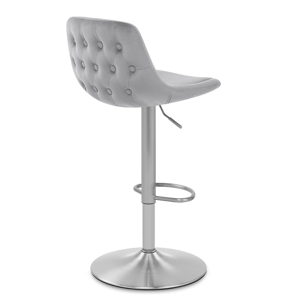 Sgabello Velluto Satinato - Scoop Grigio