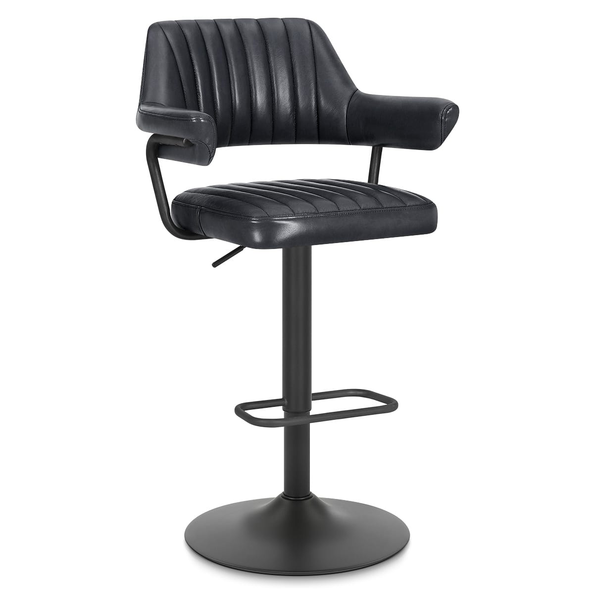 Sgabello Vera Pelle - Scout Grigio Scuro