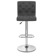 Sgabello Tessuto Cromato - Seattle Grigio scuro