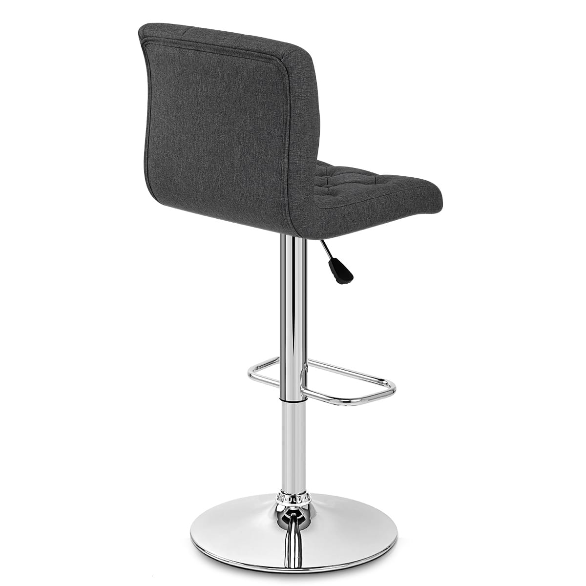 Sgabello Tessuto Cromato - Seattle Grigio scuro