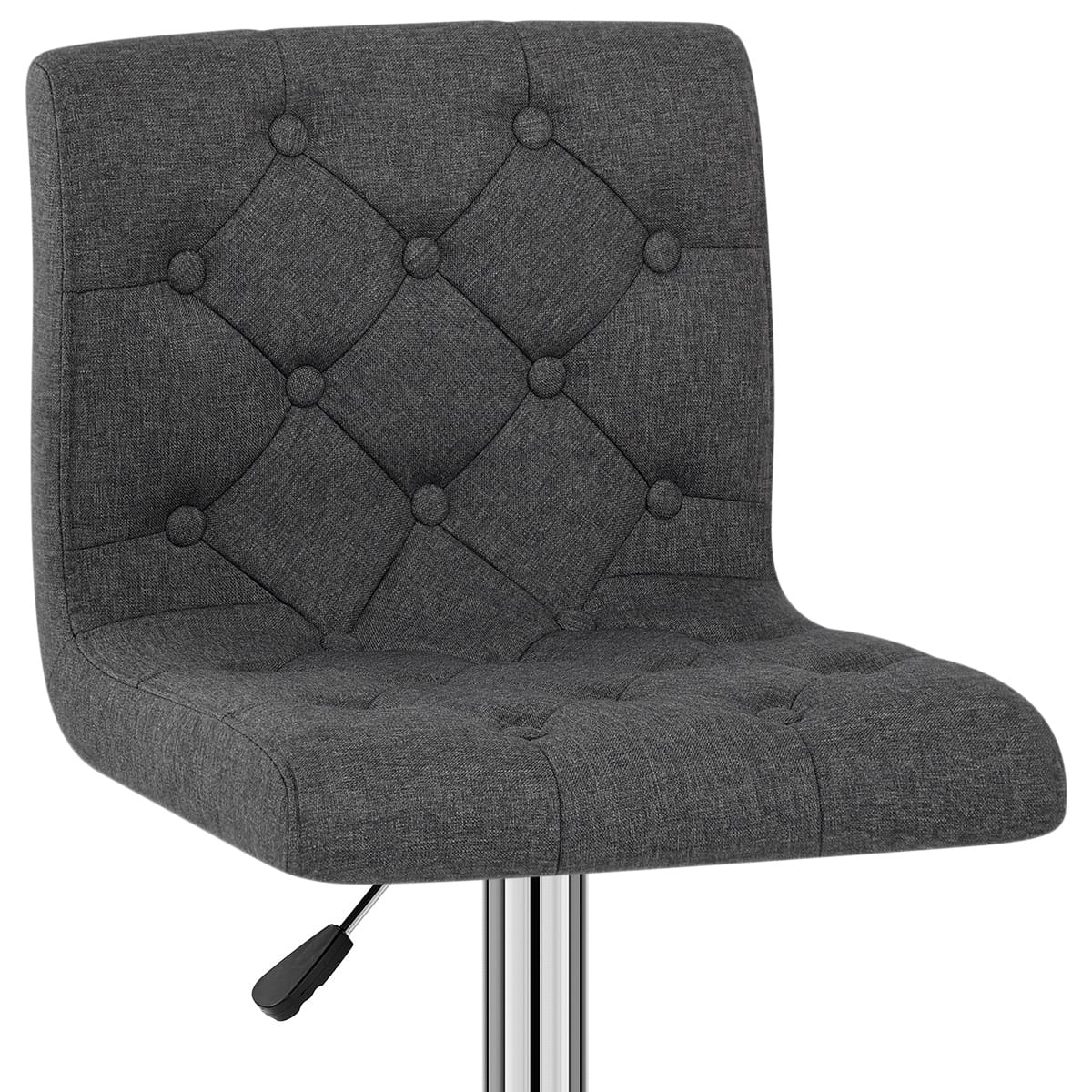 Sgabello Tessuto Cromato - Seattle Grigio scuro