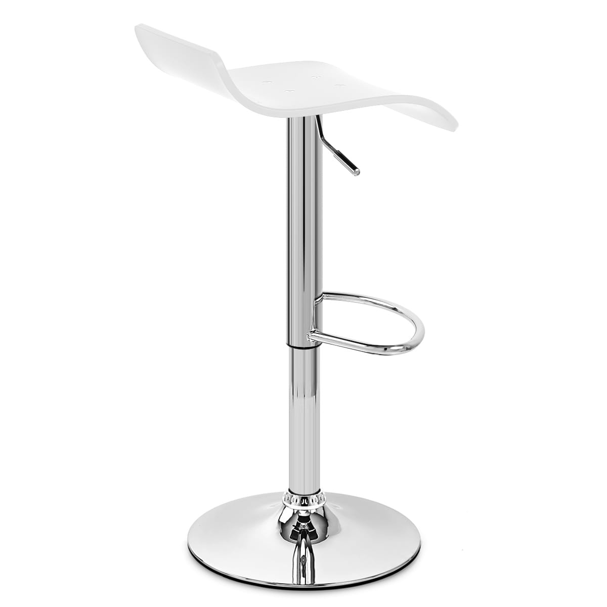Sgabello Plastica Cromato - Shimmer Bianco