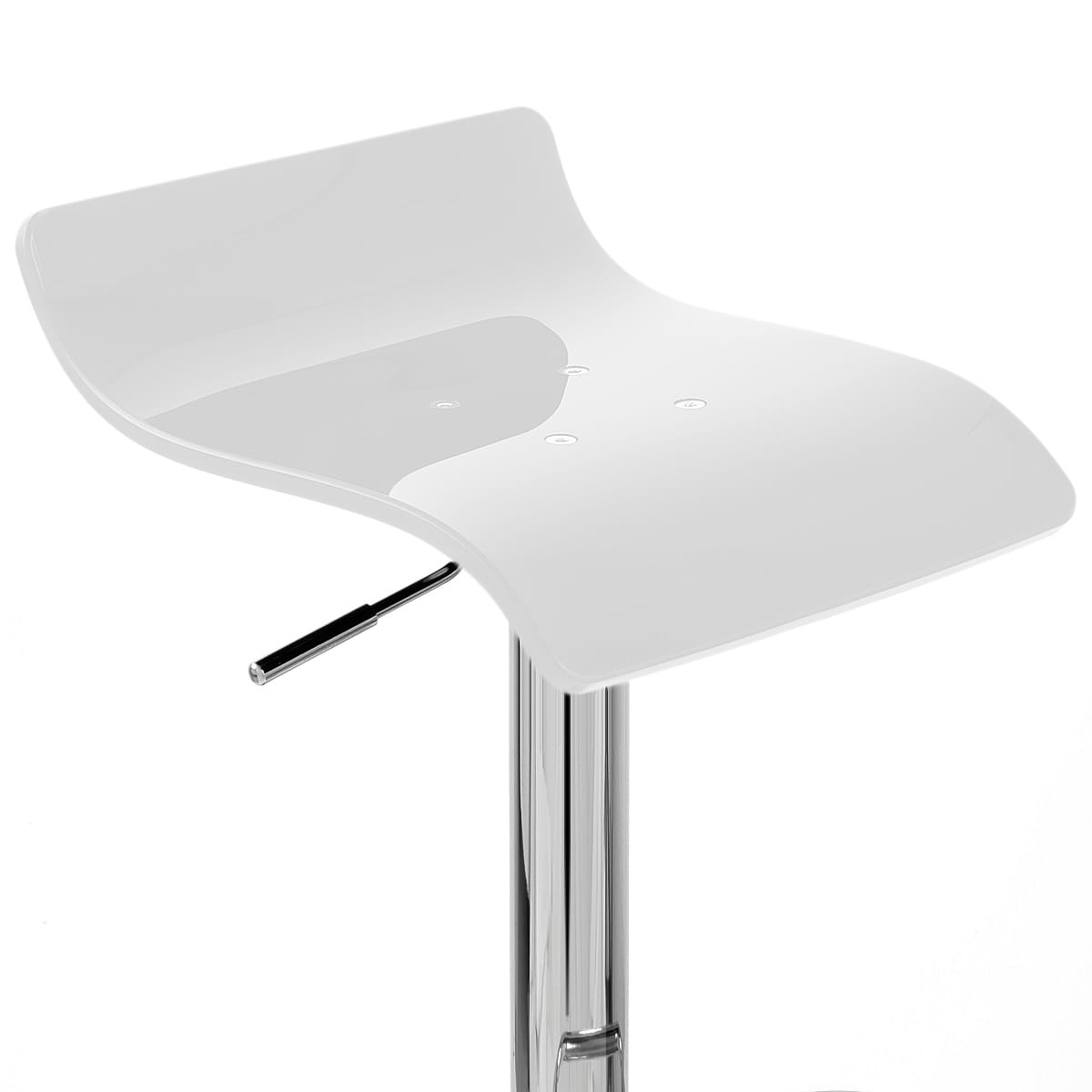 Sgabello Plastica Cromato - Shimmer Bianco