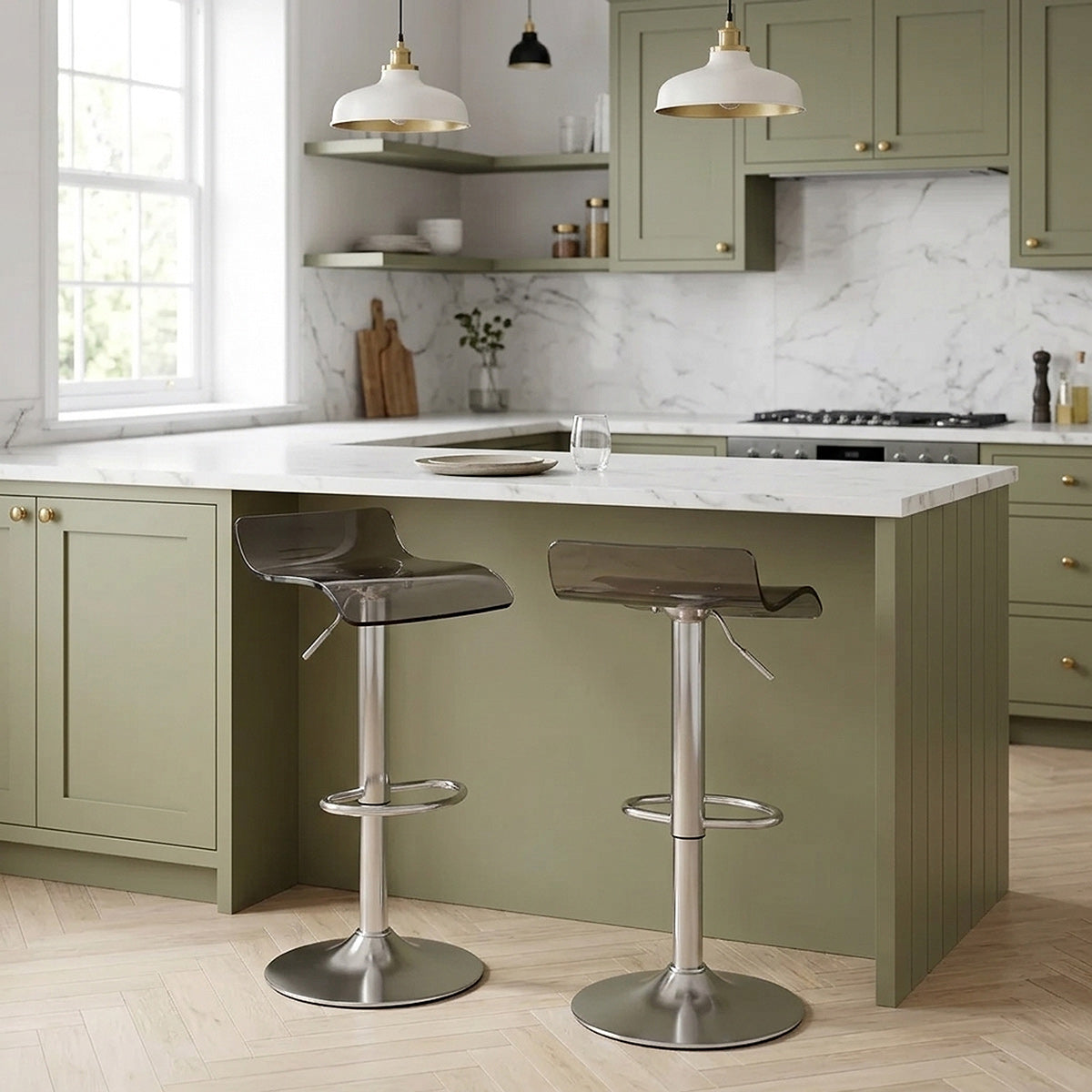 Sgabello Plastica Satinato - Shimmer Grigio