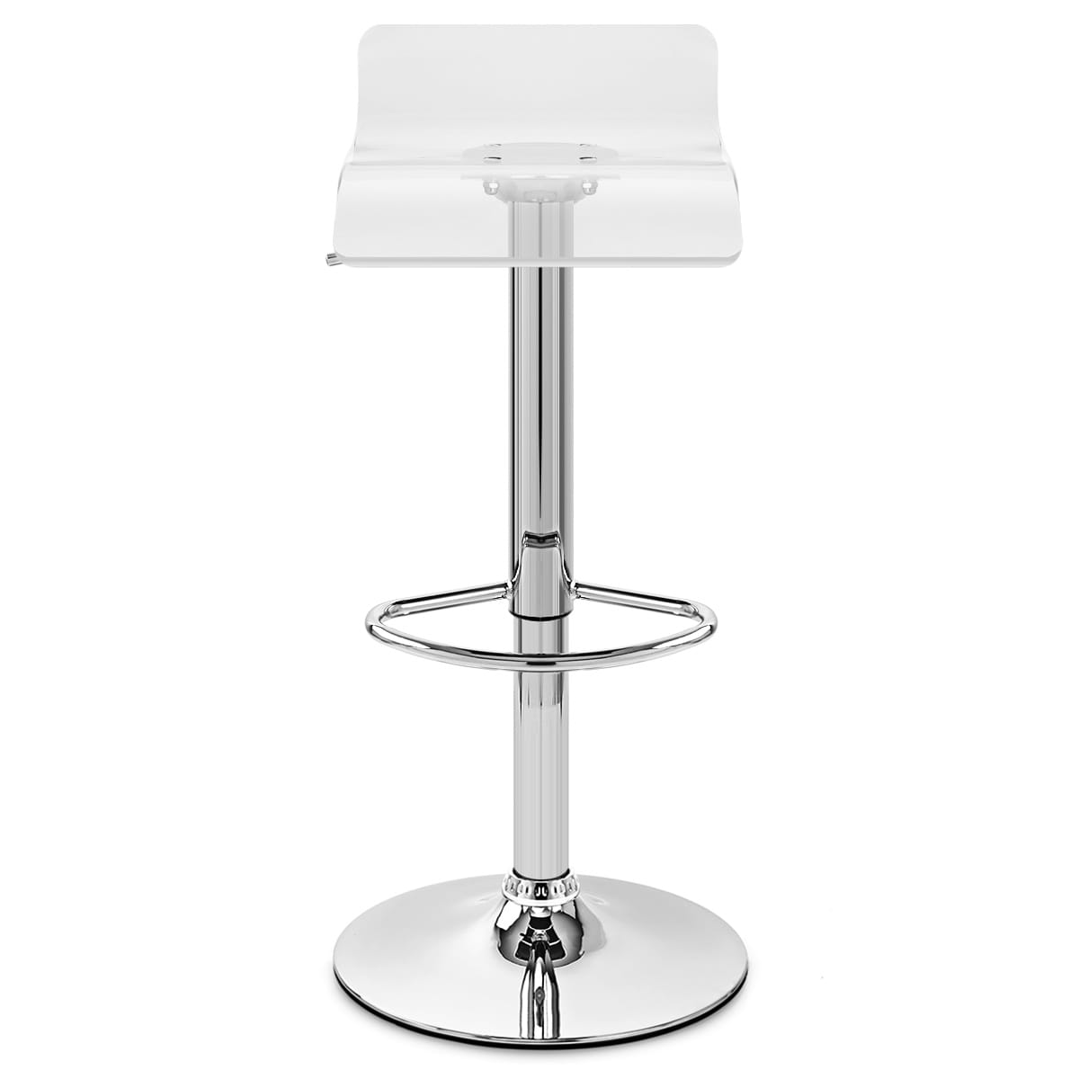 Sgabello Plastica Cromato - Shimmer Trasparente