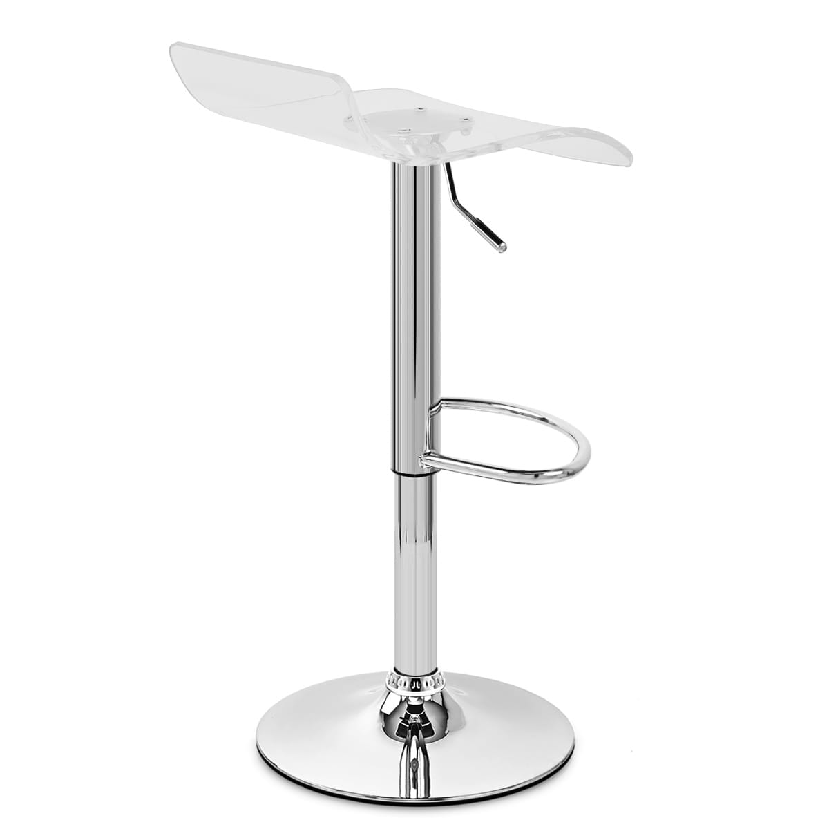 Sgabello Plastica Cromato - Shimmer Trasparente