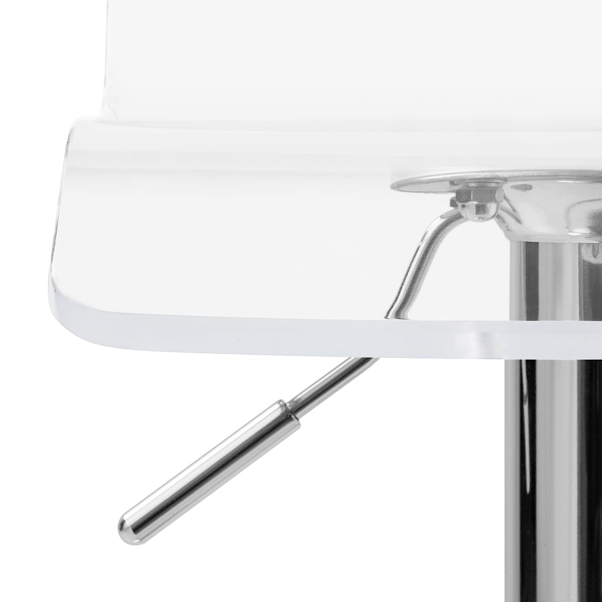 Sgabello Plastica Cromato - Shimmer Trasparente