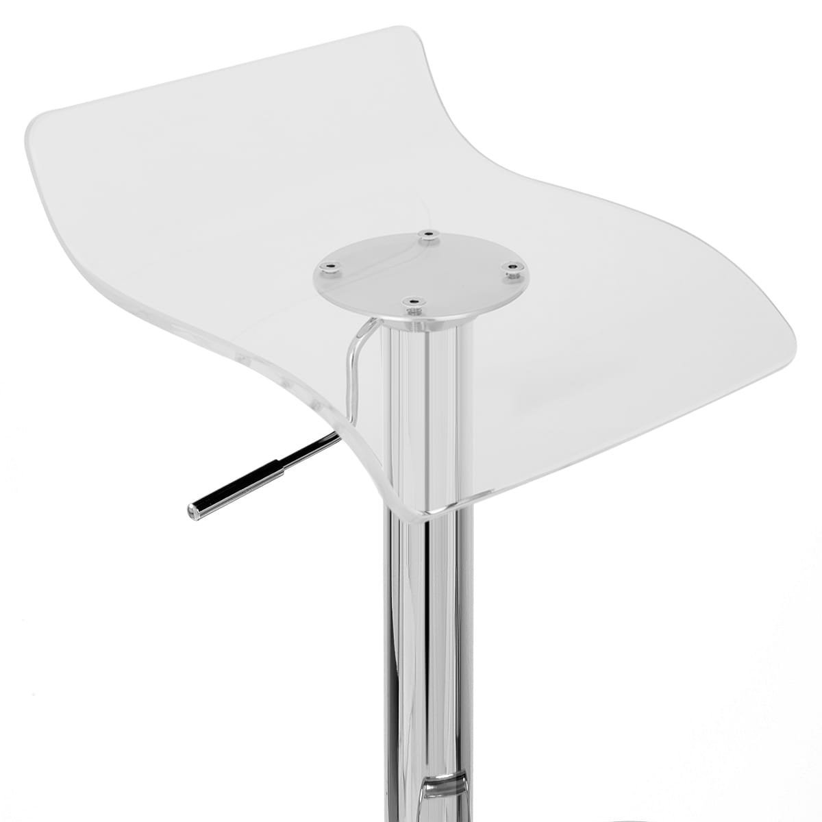 Sgabello Plastica Cromato - Shimmer Trasparente