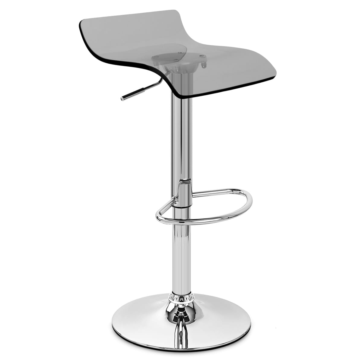 Sgabello Plastica Cromato - Shimmer Grigio