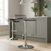 Sgabello Plastica Cromato - Shimmer Grigio