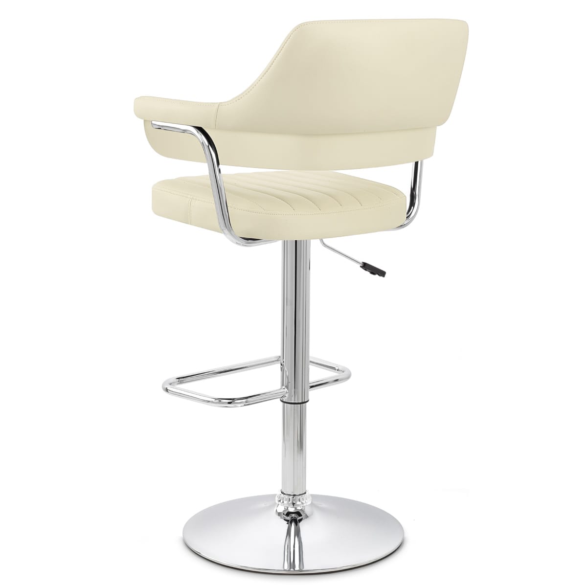 Sgabello Ecopelle Cromato - Skyline Crema