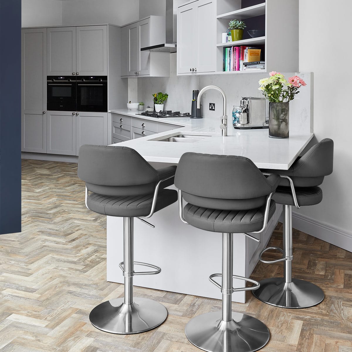 Skyline Brushed PU Grigio scuro