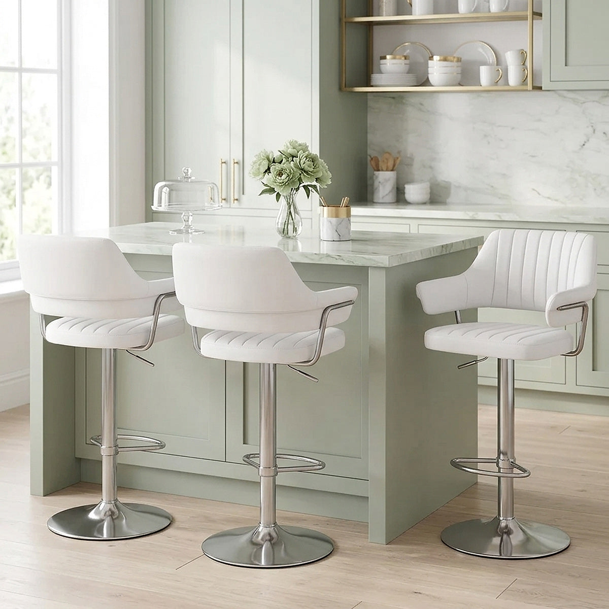 Skyline Brushed PU Bianco