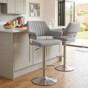 Sgabello Tessuto Satinato - Skyline Grigio