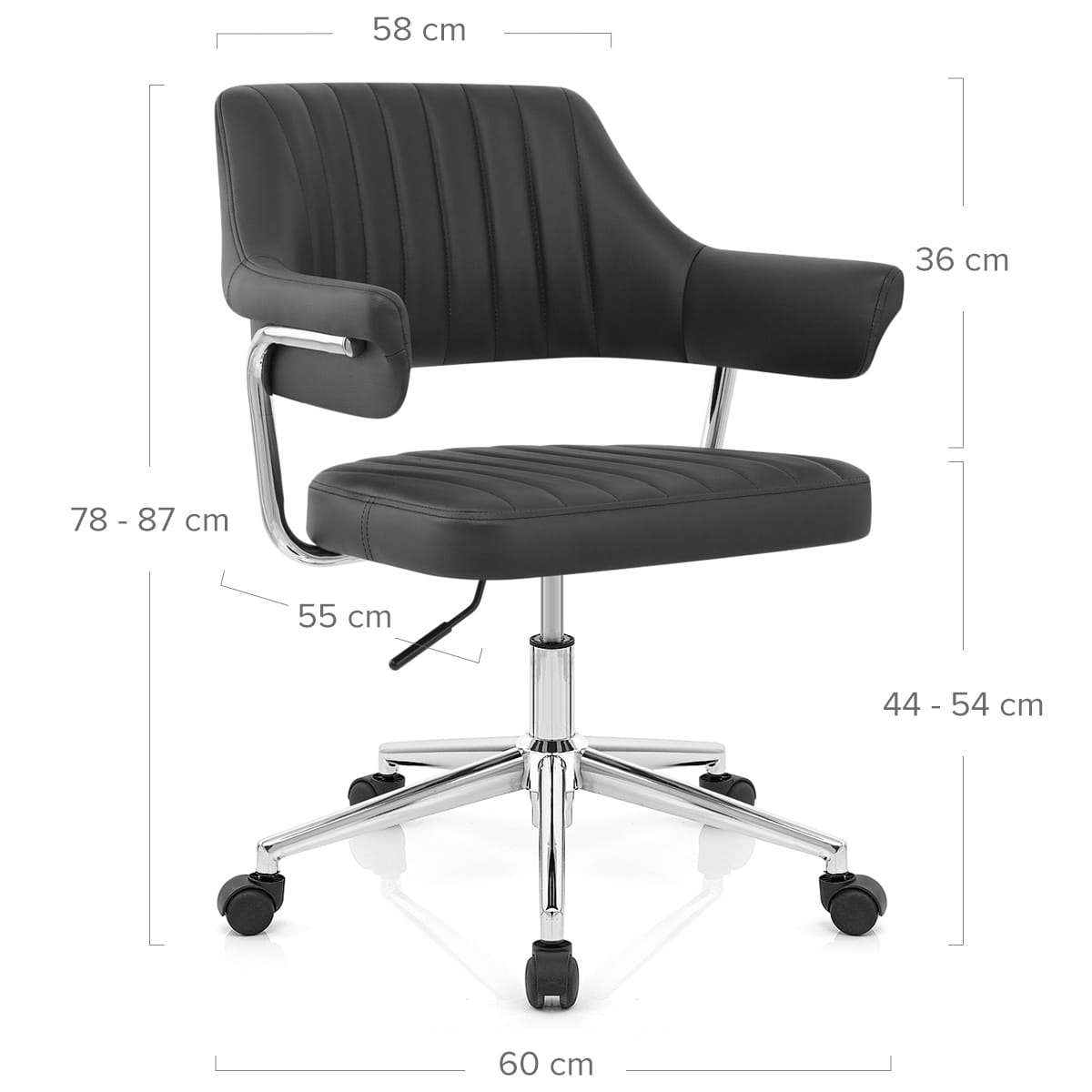 Sedia Da Ufficio Ecopelle - Skyline Nero