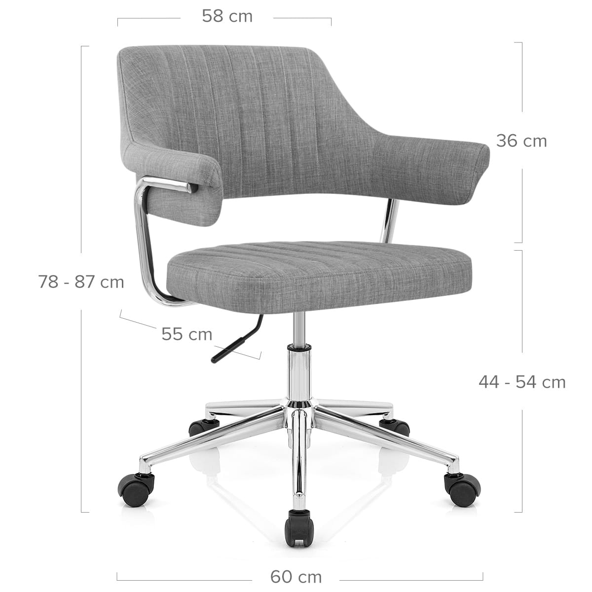 Sedia da Ufficio Tessuto - Skyline Grigio