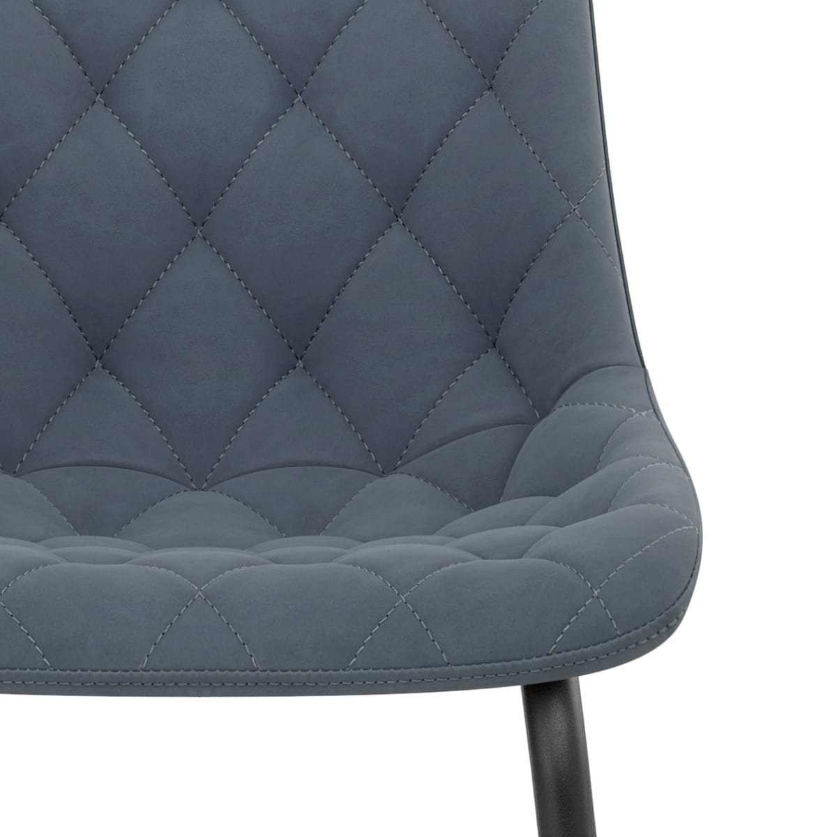 Sgabello Ecopelle Metallo - Soho Blu