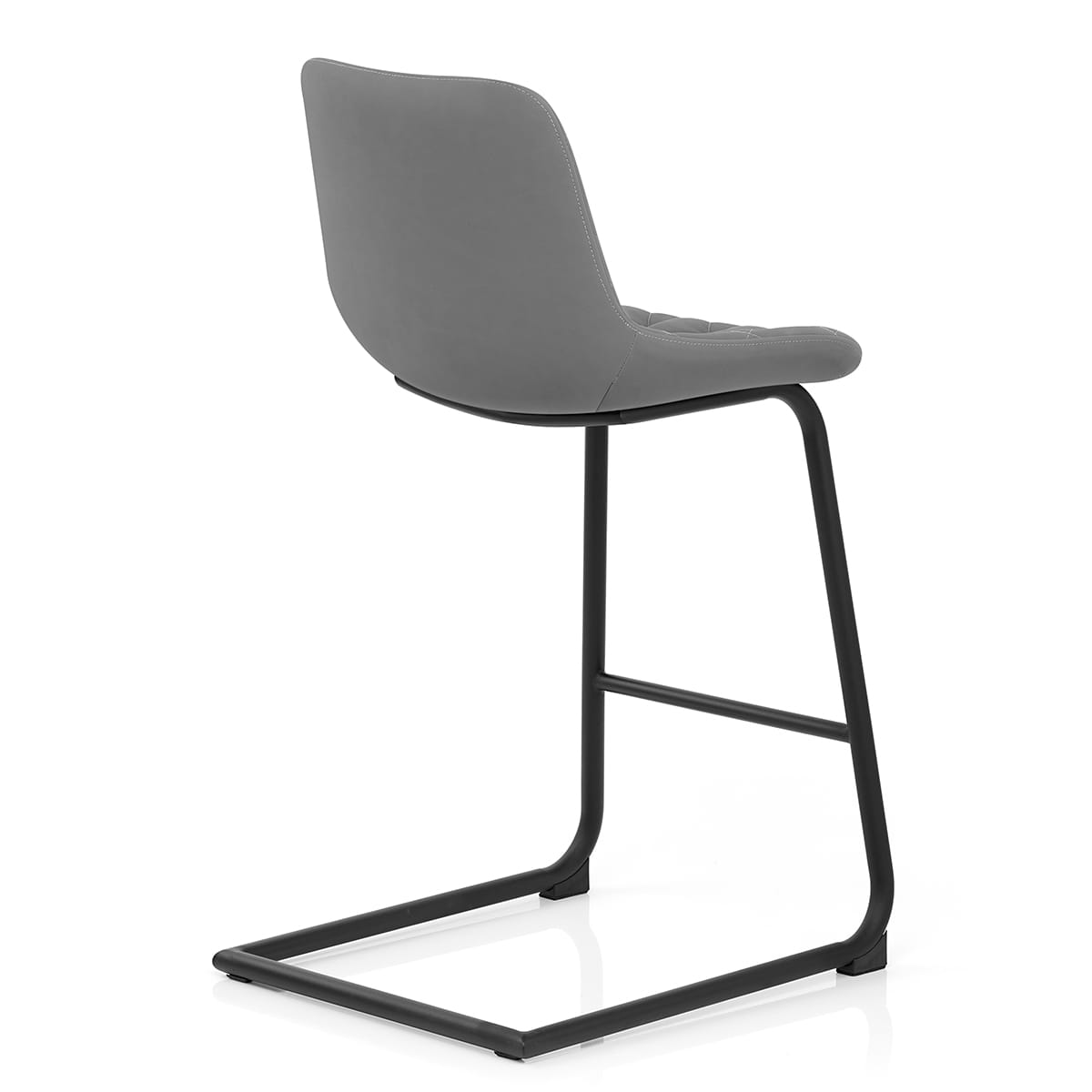 Sgabello Ecopelle Metallo - Soho Grigio