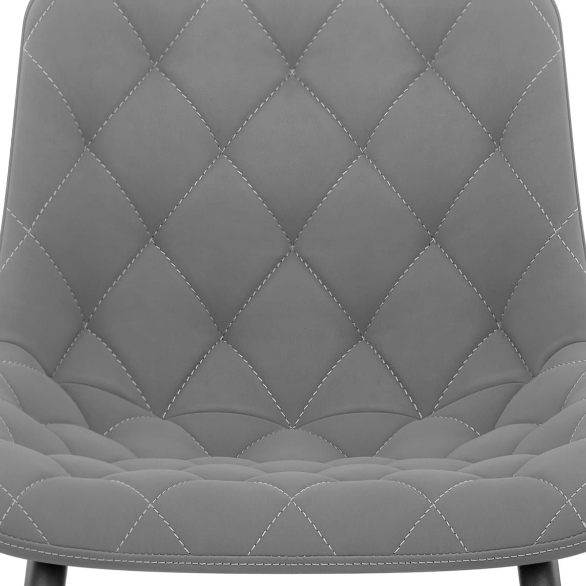 Sgabello Ecopelle Metallo - Soho Grigio