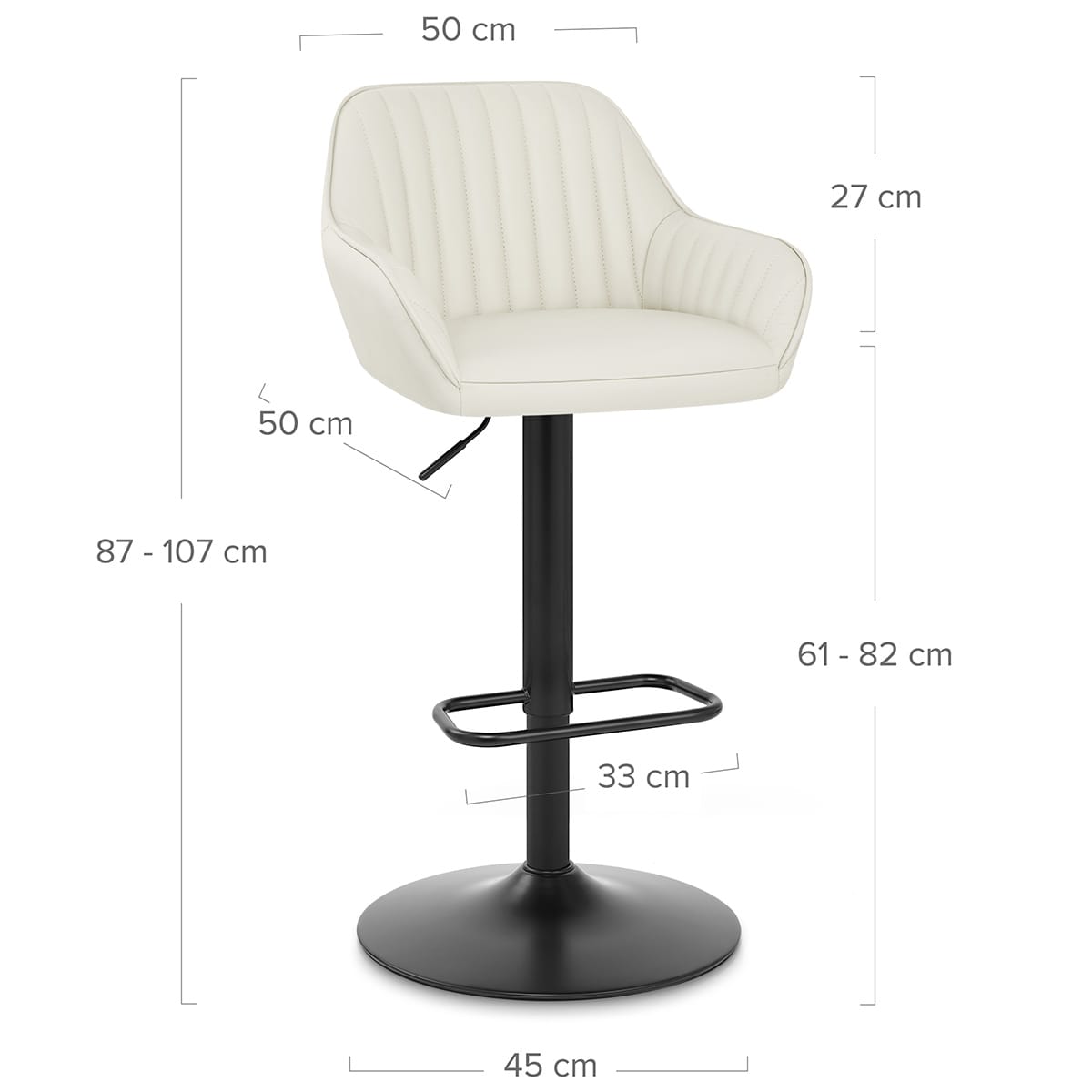 Sgabello Vera Pelle - Sol Crema
